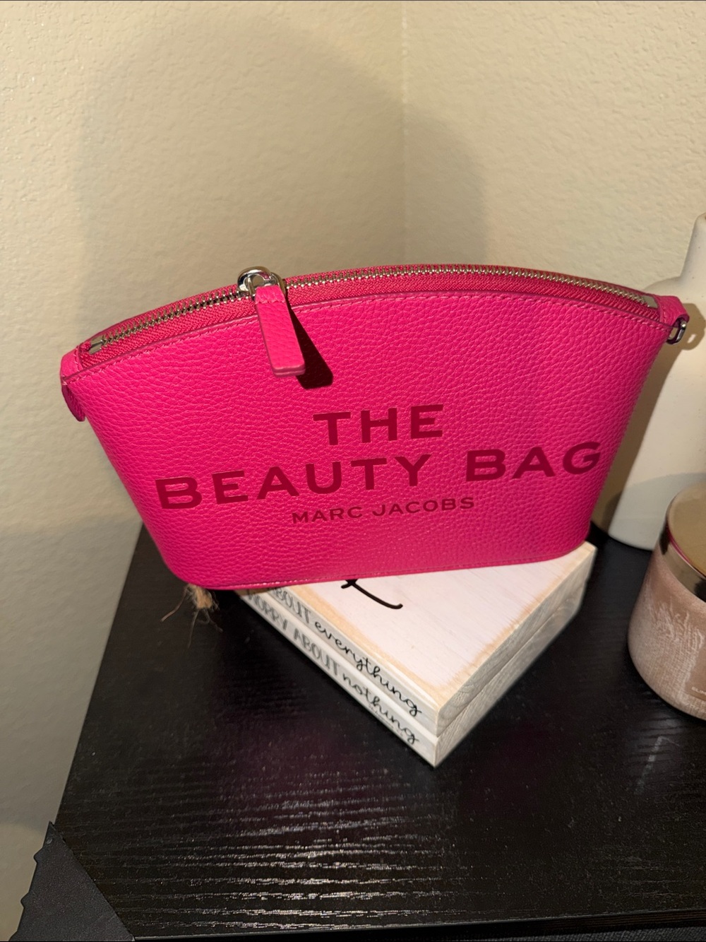 Marc Jacobs Pink Pebbled Leather Beauty Pouch